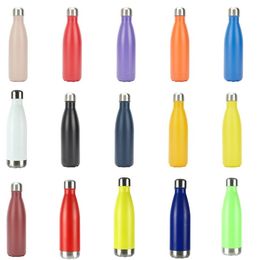 500ml Vacuum Cup Coke Mug Stainless Steel Bottles Insulation Cup Thermoses Fashion Plastic sprayed Water BottlesZC1021