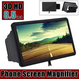 8.5 Inch 3D Mobile Phone Holder Screen Magnifier HD Video Amplifier Stand Bracket with Movie Game Magnifying Folding Phone Desk Holders