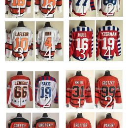 All Star Vintage Hockey Jersey Campbell Steve Yzerman Mark Messier Wayne Gretzky Coffey Bobby Orr Mike Bossy Lemieux GUY LAFLEUR