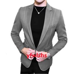 Classic One Button Wedding Tuxedos Notch Lapel Mens Suit Two Pieces Formal Business Mens Jacket Blazer Groom Tuxedo Coat Pants 01231