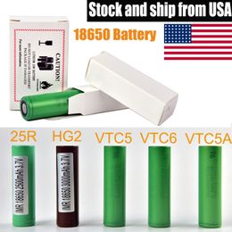Top Quality INR 18650 Batteria 25R HG2 30Q VTC6 3000mAh HE2 HE4 2500mAh VTC5 18650 Vape Mod Batteria al litio ricaricabile per torcia frontale