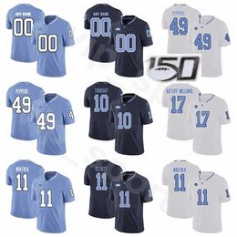 Chen37 North Carolina Tar Heels College NCAA Football Mitchell Trubisky Jersey Julius Peppers Tarik Cohen Nathan Elliott Anthony Ratliff-Williams