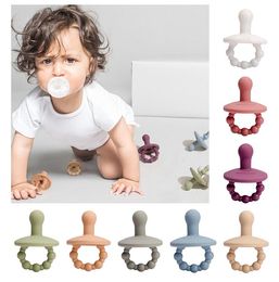 Children Pacifier Silicone Cartoon Smiley Baby Emotional Soothing Chewing Safe Teething Kids Pacifiers Holder