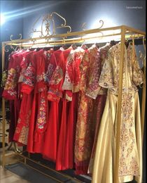 Hangers & Racks Tieyi Wedding Dress Stand High-end Cheongsam Display Rack Hanging Landing Clothing