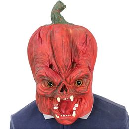 Halloween New Deluxe Novelty Halloween Scary Costume Party Props Latex Pumpkin Head Mask 40LY31 T200622