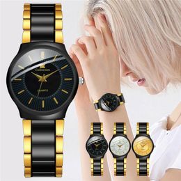 Wristwatches Fashion Black Stainless Steel Band Women Watches Simple Luxury Ladies Clock Quartz Zegarek Damski Reloj MujerWristwatches