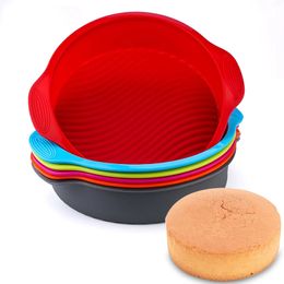 Silicone Round Cake Moulds High Temperature Resistent Non-Stick Quick Release Cake Bakeware Pan