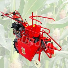 Drive Maize Combine Harvester Machine Walking Tractor Corn Harvester Corn Skinning Machine