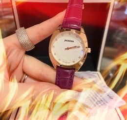 Popular luxury women small watch 33mm Fashion Women Dress Watches Genuine Leather Strap Imported Crystal Mirror Lady Quartz Wristwatch