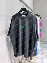 22ss Men Designers t shirts tee 520 print DESTROYED short sleeve Crew Neck Streetwear black white xinxinbuy XS-L