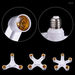 Lamp Holders & Bases White Screw Lighting Fixture E27 To 3/4/5 Base Adapter Converter In 1 Bulb Splitter Pendant HolderLamp