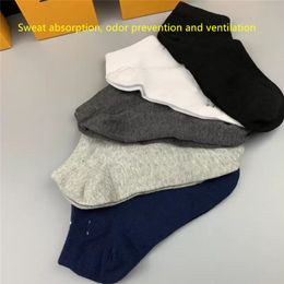 2022 Designer Mens Womens Socks Five Brand Luxe Sports Winter Mesh Letter Printed Cotton Man Femal With Box For Gift J&A88