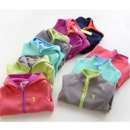 Polar fleece spring jacket double-faced velvet children's jacket boys Boy and girl keep warm in various colors s coat LJ201127