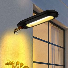 Rotatable Ip65 Solar Wall Lamp Sconce Mini Motion Detector Light No punching Solar Powered Motion Sensor Outdoor Street Light