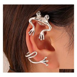 Ear Cuff Fashion Jewellery Retro Metal Frog Clip Animal Hang No Hole Single Piece Earrrings Drop Delivery Earrings Dhd2P