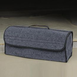 Car Organizer Interior Accessories Supplies Felt Trunk Dark Gray Storage Bag Non-Woven Foldable Box