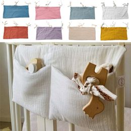 Baby Bed Hanging Storage Bags born Crib Bedside Organizer Toy Diaper Pocket Trolley Accessories Nappy Store Bag For Babies 220531