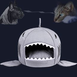 Shark Dog Bed Pet Cat Bed Shark Cats Beds House For Large Medium Small Dogs Pet Beds Puppy Kennel Pet Shop Chihuahua Pets House 201124