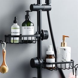 Aluminium Shower Storage Basket for Kitchen Bathroom Single Layer Storage For Shampoo Soap Shower Storage Rack Holder Organiser 220527