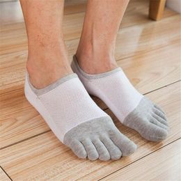Men's Socks Five Finger Toe Men Fashion Breathable Cotton Nonslip Anti-skid Calcetines No Show Short Invisible