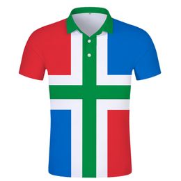 Netherlands Groningen Flag Polo Shirt Free Custom Name Number Netherlands Polo Shirt Print Po Text Clothes Polo Shirt 220608