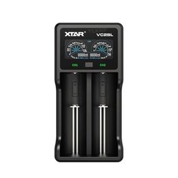 XTAR VC2SL 18650 Battery Smart Charger Powerbank Function USB Type-C Charging Rechargeable Li-ion Batteries 21700 1.2V AAA AA Chargers