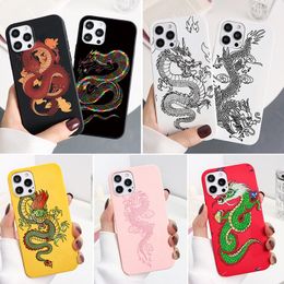 Soft TPU Cases For Xiaomi Mi 11 Lite Ultra 11i 8 A1 A2 CC9e Poco M3 Redmi Note 10S 9A 9 10 K40 Pro Max 9T Cover Dragon Funda Bag