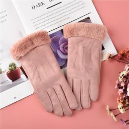 Five Fingers Gloves 2022Warm Cotton For Spring And Autumn. Cold Proof In Winter. Touch Screen Cute Driving Outdoors