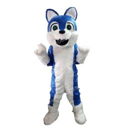 Halloween Blue Husky Dog Mascot Costume Cartoon Anime theme character Adults Size Christmas Carnival Birthday Party Outdoor Outfit