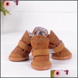 Dog Apparel Supplies Pet Home Garden Small Cat Shoes Chihuahua Puppy Winter Warm Boots S-Xxl 2Color Drop Delivery 2021 Nvhfm