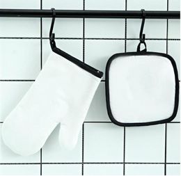 Sublimação Diy Branco em branco Canvas Bakeware Mitts para cozinha cozinha cozimento FY5136 C0620X04