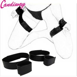 Bondage Handcuff Wrist & Ankle Cuffs Kit Intimate Contact Adjustable sexyual Assistance Restraints for Couples sexy Flirt Toy