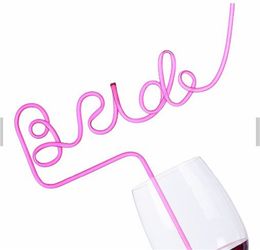 Bride letter straw funny creative single women's Party Wedding Brides party gift decoration 20220430 D3