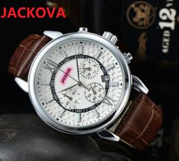 high quality full functional six stiches watches 42mm japan quartz movement men watch waterproof leather President Day Date Analogue luminous clock montre de luxe