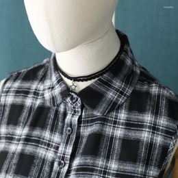 Bow Ties Mens Plaid Blouse Tops Fake Collars For Shirt Detachable Collar Business Formal False Fier22
