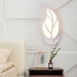 Wall Lamp Leaf LED Light Modern Creative Aluminium Bedside Sconce Bedroom Aisle Balcony Lustre Art DecorWallWall