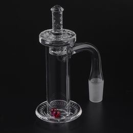 Full Weld Beveled Edge Smoking Accessories 20mmOD Quartz Blender With sandblasting Cap And 6mm Ruby Terp Pearls For Glass Water Bongs Dab Oil Rigs Pipes