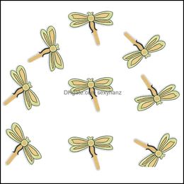 Sewing Notions Tools Apparel 10 Pcs Dragonfly Badgeses For Clothing Iron Embroidered Applique Sew On Accessories Diy Clothes Drop Delivery