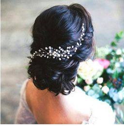 Bride Headpieces Comb Crystal Pearls Headband Copper wire Women Headpieces Wedding Accessories Bridal Headwear