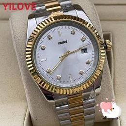 High Quality Mens Diamonds Watch Classic Design Automatic Mechanics Men Clock Stopwatch Waterproof Stainless Steel Strap Calendar Luxury Gifts Wristwatches