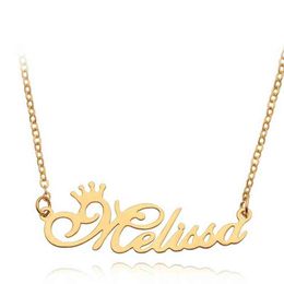 Custom Personalised English name necklaces Bracelet For Women Men stainless steel Letter Pendant charm Gold Silver chains Fashion 2127