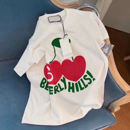 2022ss Childrens T-shirt Boys Girls Sets Kids Short Sleeve Top Child Designer Clother With letter Strawberry Black White 90-160