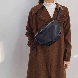 Moda kadın kalça çantası fanny paketi büyük kapasiteli crossbody göğüs s muz yeni kış deri bayanlar kemer bel paketi j220705