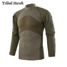 tactical long sleeve shirts Australia - Men's T-Shirts Summer Tactical Military Style Combat Tops Long Sleeve Army Cotton Breathable Camo Top TeesMen's Men'sMen's