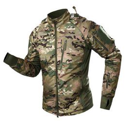 Waterproof Military Tactical Jacket Men Warm Windbreaker Bomber Jacket Camouflage Hooded Coat US Army Chaqueta Hombre L220706