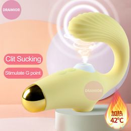 DRAIMIOR New Sucking Vibrator For Women Tongue Lick Clitoral stimulator G Spot Powerful Vibration Warming Adult sexy Toys