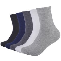 Men's Socks 5pairs/lot High Quality Men Cotton Casual Business Summer Thin Black Deodorant Breathable Man Long SockMen's