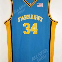Xflsp 34 Kevin Garnett High School Basketball Jersey Farragut Retro throwback Embroidery Stitched Any Name And Number