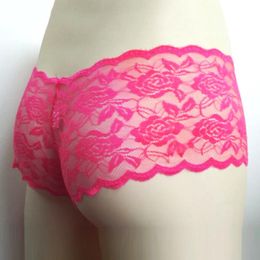 Underpants Sissy Lace Brief Man Hollow Out Underwear Male Sexy Erotic Lingerie Men See Through Panties Pouch Underpant Half Bug-stringUnderp