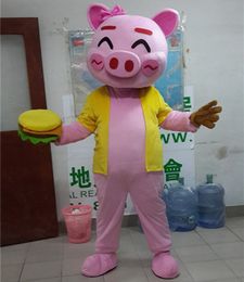 Cartoon Pig Mascot Costumes Adult Size Chef Pig Mascot Costume Cartoon Halloween Carnival Costume Advertising Parade Costumes